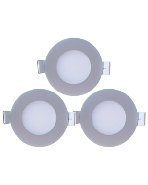 Pack 3 mini downlight led ultraslim empotrable redondo 4w 300lm ø7cm