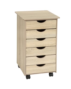Cajonera con 6 cajones 65x36x40cm, beige