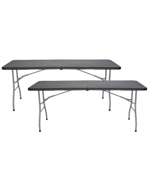 Pack de 2 mesas dobráveis 180cm retangular restauração o91