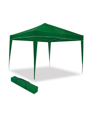 Tenda dobrável verde 3x3m - estrutura de aço - praia jardim terraço pátio