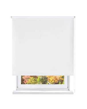 Home mercury- estor enrollable opaco, blackout  (blanco, 100x180cm)