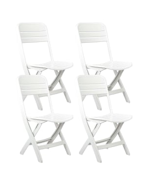 Pack 4 sillas plegables bliss blancas 52x40x82cm o91