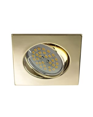 Foco empotrable basculante basic cuadrado oro wonderlamp 1xgu10