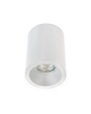 Foco de superfície para banho ou exterior cilíndrico branco 1xgu10 ip65