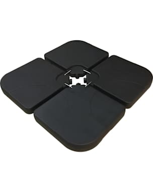 Soporte de sombrilla con 4 losas lastradas hasta 3 x 3 - 52l