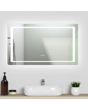 Espejo de baño led 120×70cm＋antivaho＋interruptor táctil