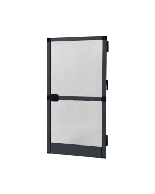 Mosquitera puerta abatible en aluminio - al 215 x an 100 cm - gris
