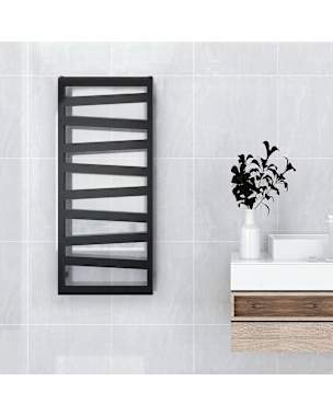 Kibath circuito aquecimento do radiador toalhas sca 120x47cm preto aço