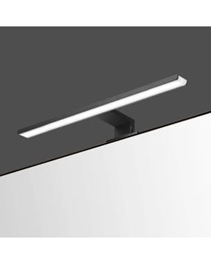 Kibath aplique LED gue 12w 45 cm acabamento preto mate 6000 k alumínio