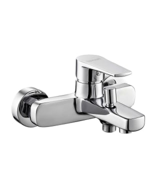 Kibath grifo bañera monomando astro acabado cromo brillo de latón