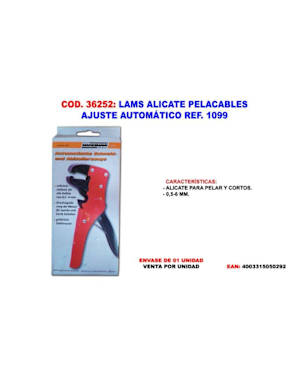 Lams alicate pelacables ajuste automatico ref 1099