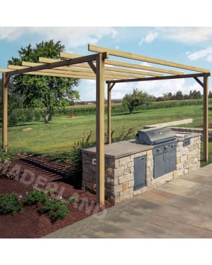Pérgola de madera maciza murcia (maderland) - gardeneas