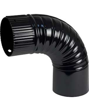 Codo 90º acero vitrificado para estufa - Ø 90 mm