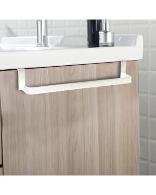 Toallero de mueble lateral sin taladros 36 cm blanco
