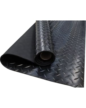 Suelo PVC| Composición 100% Caucho| Diseño Estrias Negro| Grosor 3MM| 100X300CM