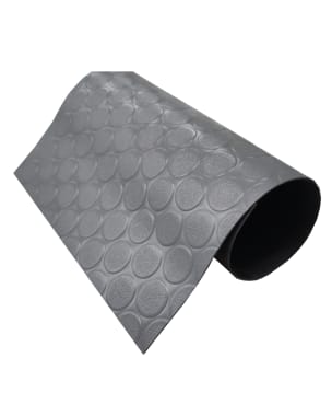 Suelo PVC| Composición 100% Caucho| Diseño Botones Gris| Grosor 1MM| 140X150CM