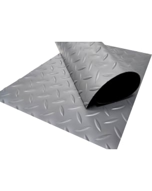Suelo PVC| 100% PVC| estrias gris| 1mm| 140x200cm