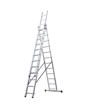 Escalera aluminio extensible 3 tramos 10 peldaños