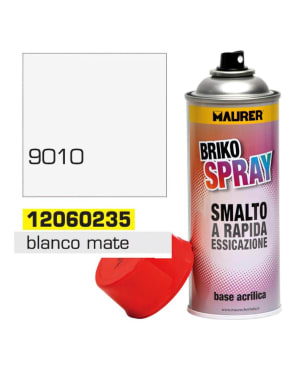 Spray pintura blanco mate 400 ml.