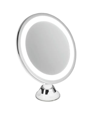 Espejo de maquillaje y afeitado con LED, espe adler ad2168 acero inoxidable