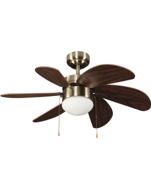 Ventilador de techo con luz basic marrón wonderlamp 1xE27 ø76