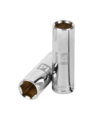 Llave vaso hexagonal larga, cuadro 3/8" - 14 mm