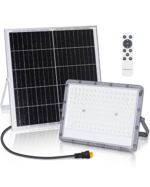 Aigostar Foco proyector LED solar con mando a distancia,200W, IP65