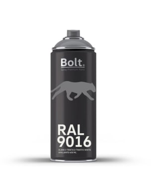 Spray bolt premium acrilico brillante ral 400 ml (ral 9016 blanco tráfico)