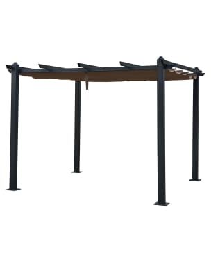 Pérgola livre 3 × 3m cassis taupe - estrutura de alumínio