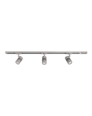 Carril con focos LED 3x8W 3000K Plata