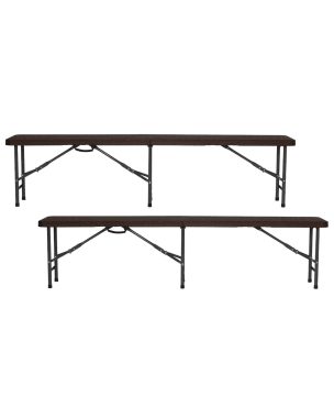 Pack 2 bancos plegables catering 180x30x43cm o91