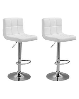 Lote de 2 taburetes de bar blancos mike