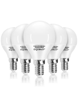Bombilla LED E14 9W, 3000K, 675 Lúmenes, 5 Unidades, Aigostar
