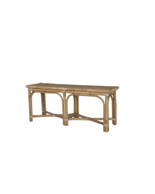 Bank bank em natural ratán chillvert parma 110x30x45 cm com vime tranç