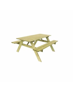 Mesa picnic madera tratada gardiun essential 165x154x75 cm 20/25 mm  6-8 pe