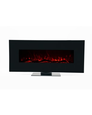 Chimenea eléctrica de pared 1600w kekai minesota 84x26x53 cm con simulación