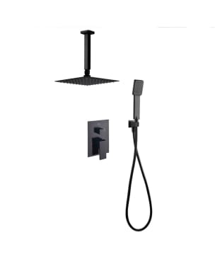 Grifo monomando empotrar ducha CHE BLACK techo Brico Dep t