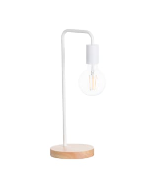 Lámpara de mesa natural novo white 15x15x43cm 7hsevenon deco