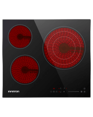 Placa Vitrocerámica Infiniton  VITRO-A3F -9 niveles,3 zonas,Táctil, 60cm