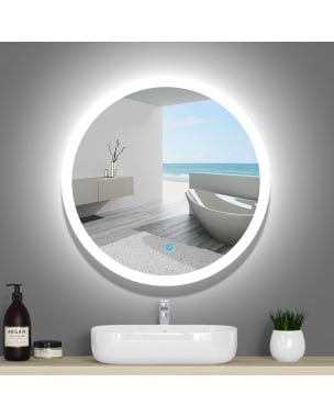 Espelho de casa de banho led 60cm + anti-embaciamento