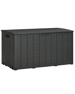 Baúl de almacenamiento 122.4x62x64.5 cm pe Outsunny