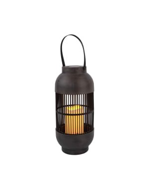 Farol solar led exterior tubular marrón 3000k 7hsevenon outdoor