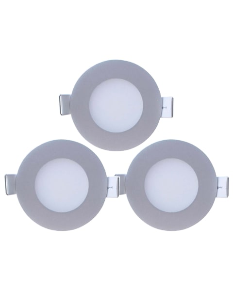 Pack 3 mini downlight led ultraslim empotrable redondo 4w 300lm ø7cm