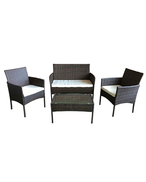 Sofá + mesa + 2 sillas de ratan. Modelo sfs-003, móveis de jardim e terraço