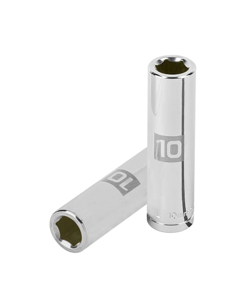 Llave vaso hexagonal larga, cuadro 3/8" - 10 mm