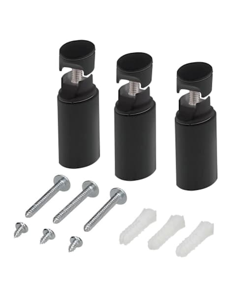 Kibath conjunto de suportes de radiador para toalheiros abs preto