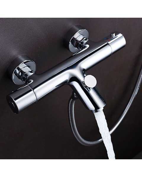 Kibath grifo salida bañera (solo grifo) termostático bon manetas cromo