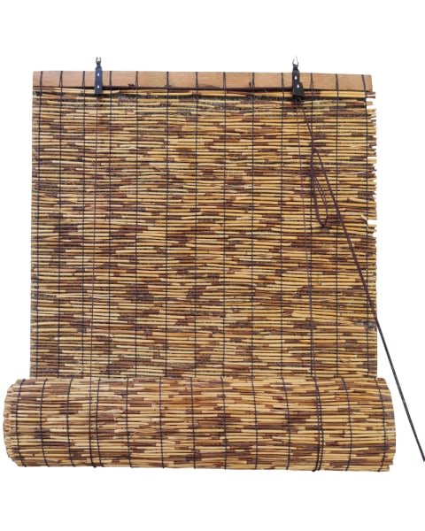 Estor enrollable| 120x200cm| marron| 100% bambu natural| persiana madera