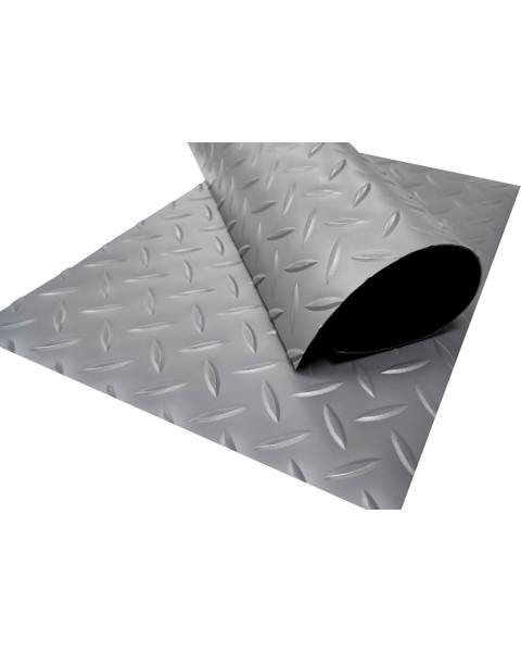 Suelo PVC| 100% PVC| estrias gris| 1mm| 140x300cm