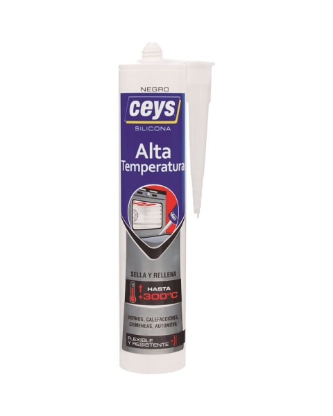 Silicona alta temperatura negra Ceys